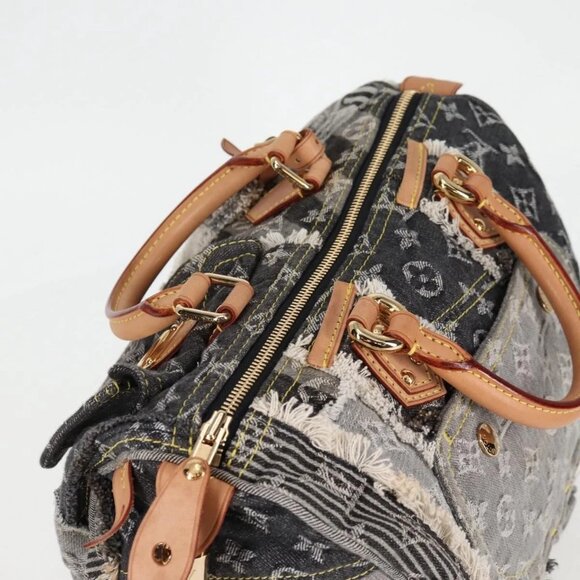 LOUIS VUITTON Monogram Denim Patchwork Speedy 30 Bag Gray M95381 LV Auth ki5785M - Picture 7 of 15